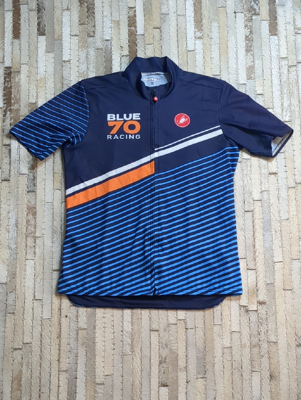 Castelli Men's L Blue 70 Racing Cycling Jersey